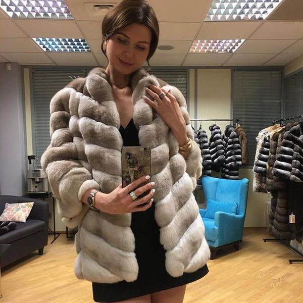 women's fur & faux selling coat women jacket 2021 winter fashion chinchilla color rex outwear high quality, Black
women's fur & faux selling coat women jacket 2021 winter fashion chinchilla color rex outwear high quality, Black