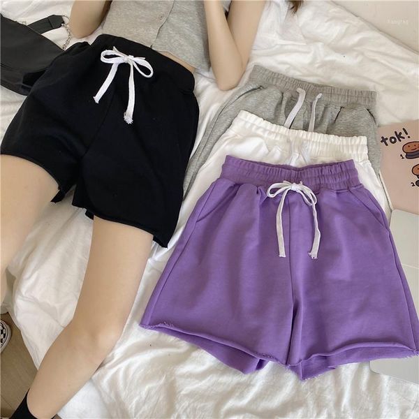 shorts for women clothing short high waist wide leg summer black sweatpants harajuku 2021 vintage fashion casual korean baggy1, White;black 
shorts for women clothing short high waist wide leg summer black sweatpants harajuku 2021 vintage fashion casual korean baggy1, White;black