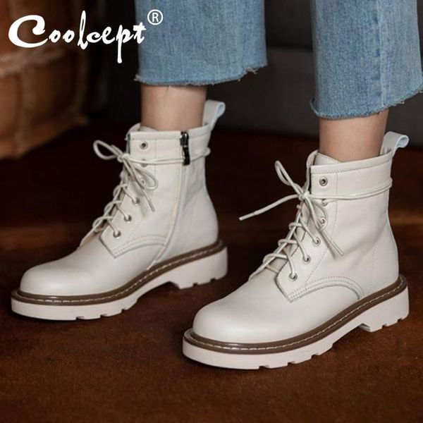 boots coolcept real leather women ankle lace up flats round toe shoes winter warm fashion footwear size 34-40, Black
boots coolcept real leather women ankle lace up flats round toe shoes winter warm fashion footwear size 34-40, Black