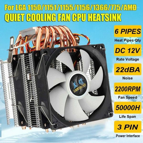 6 heat pipes cpu cooler dual-side fan cooler quiet cooling fan heatsink radiator for lga 1150/1151/1155/1156/1366/775 for amd1
6 heat pipes cpu cooler dual-side fan cooler quiet cooling fan heatsink radiator for lga 1150/1151/1155/1156/1366/775 for amd1