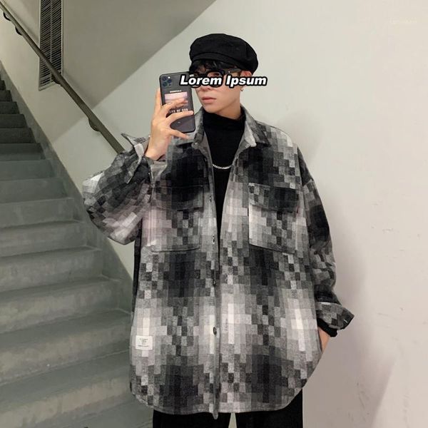 men's wool & blends 2021 autumn and winter men's black white mosaic plaid tapered loose jacket casual fashion woolen size s-2xl1
men's wool & blends 2021 autumn and winter men's black white mosaic plaid tapered loose jacket casual fashion woolen size s-2xl1