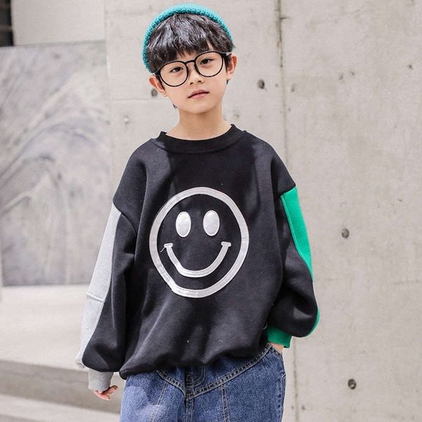 and 2020 boys' sweater winter autumn new wear plush foreign sle middle school children's thickened t-shirt 56vx, Black
and 2020 boys' sweater winter autumn new wear plush foreign sle middle school children's thickened t-shirt 56vx, Black