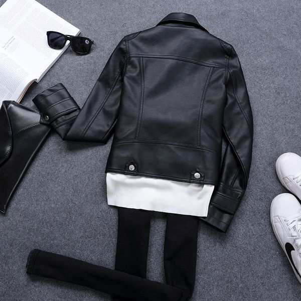 fitaylor new spring autumn women short faux pu jacket slim fashion punk outwear motorcycle leather jacket casual coat lj200825, Black
fitaylor new spring autumn women short faux pu jacket slim fashion punk outwear motorcycle leather jacket casual coat lj200825, Black