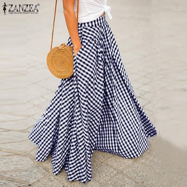 zanzea 2020 autumn women zipper pleated skirts ladies plaid check pockets long maxi faldas femme bohemian long skirt jupe 5xl1, Black
zanzea 2020 autumn women zipper pleated skirts ladies plaid check pockets long maxi faldas femme bohemian long skirt jupe 5xl1, Black