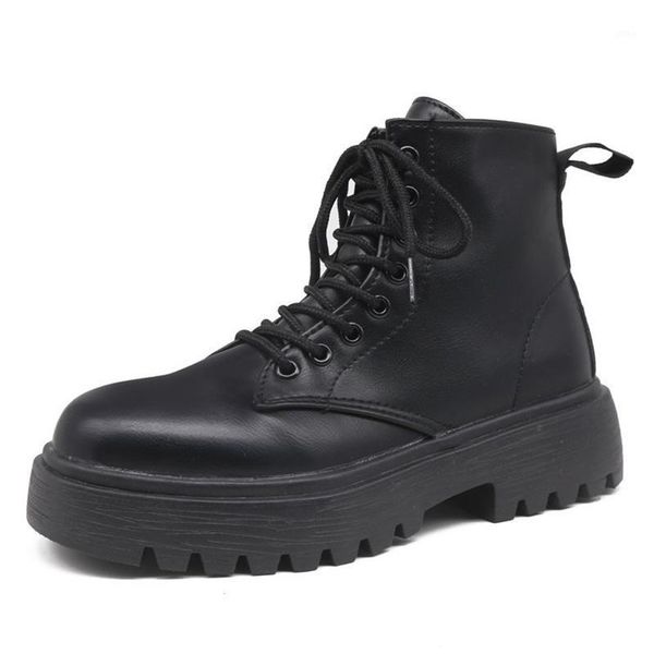 boots fashion women low heel ankle platform round head lace-up shoes punk gothic autumn winter thick bottom chunky female boots1, Black
boots fashion women low heel ankle platform round head lace-up shoes punk gothic autumn winter thick bottom chunky female boots1, Black