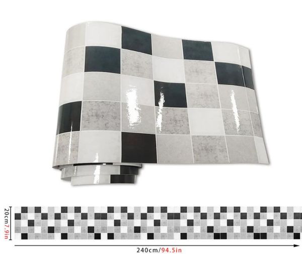 20cm*240cmmosaic wall stickers waterproof heat resistance self-adhensive anti oil removable waterproof cover up square mosaic grey and black
20cm*240cmmosaic wall stickers waterproof heat resistance self-adhensive anti oil removable waterproof cover up square mosaic grey and black