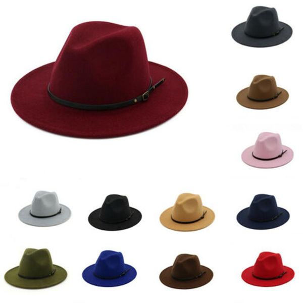 wide brim hats women's wool felt panama ladies belt buckle fedora hat trilby gambler fashion cowboy party cap winter wholesale, Blue;gray
wide brim hats women's wool felt panama ladies belt buckle fedora hat trilby gambler fashion cowboy party cap winter wholesale, Blue;gray