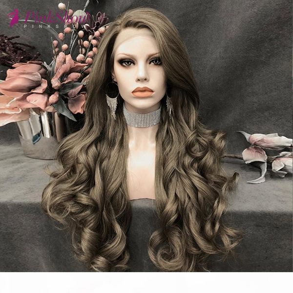 pinkshow brown wig long wavy synthetic wig lace front wigs for women heat resistant fiber glueless daily, Black
pinkshow brown wig long wavy synthetic wig lace front wigs for women heat resistant fiber glueless daily, Black