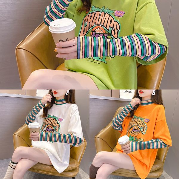 early autumn coat t-shirt new 2020 long sleeve t-shirt women's korean online red ins super fake two piece medium long large wome, White
early autumn coat t-shirt new 2020 long sleeve t-shirt women's korean online red ins super fake two piece medium long large wome, White