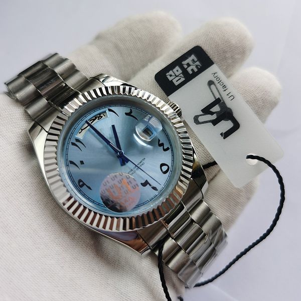 u1 luxury 41mm daydate watches arabic numbers men mechanical automatic watch reloj business fashion steel clasp stainless steel mens watch, Slivery;brown
u1 luxury 41mm daydate watches arabic numbers men mechanical automatic watch reloj business fashion steel clasp stainless steel mens watch, Slivery;brown