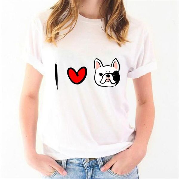 women vogue french bulldog t shirt short sleeve tee shirt femme fashion cotton amp;polyester funny t shirts women, White
women vogue french bulldog t shirt short sleeve tee shirt femme fashion cotton amp;polyester funny t shirts women, White