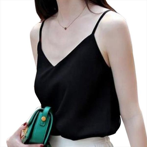new fashion camisoles women solid color camis spaghetti strap bralette chiffon camis solid regata feminina, White
new fashion camisoles women solid color camis spaghetti strap bralette chiffon camis solid regata feminina, White
