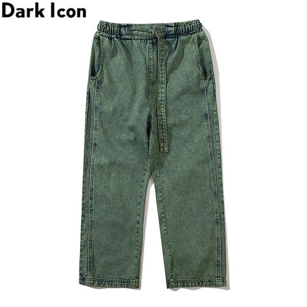 men's jeans dark washing straight denim pants men women 2021 elastic waist draw string, Blue
men's jeans dark washing straight denim pants men women 2021 elastic waist draw string, Blue