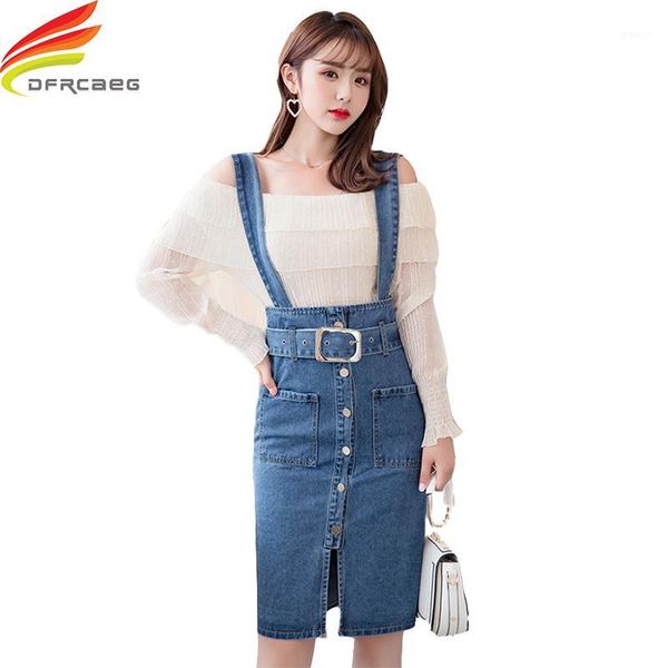high waist a line denim skirt with strap 2019 summer skirt split single button blue knee length women elegant midi jeans1, Black
high waist a line denim skirt with strap 2019 summer skirt split single button blue knee length women elegant midi jeans1, Black