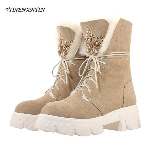 boots winter mid-tube velvet warm women's platform fur cotton snow flat crystal bling lace-up nude shoes, Black
boots winter mid-tube velvet warm women's platform fur cotton snow flat crystal bling lace-up nude shoes, Black