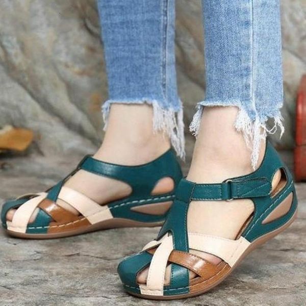 2020 new summer women's sandals fashion wedge casual sandals baotou low heel pu roman women's shoes zapatos de mujer, Black
2020 new summer women's sandals fashion wedge casual sandals baotou low heel pu roman women's shoes zapatos de mujer, Black