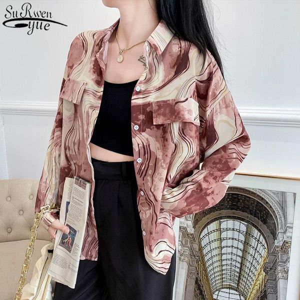 vintage hong kong style ink printed long sleeve women's shirt korean loose blouse women single breasted streetwear 11875, White
vintage hong kong style ink printed long sleeve women's shirt korean loose blouse women single breasted streetwear 11875, White
