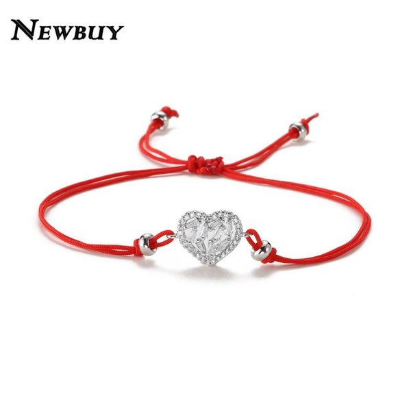 newbuy lucky red string bracelet for women girl gold/silver color heart charm bracelets clear cubic zirconia jewelry dropship, Golden;silver
newbuy lucky red string bracelet for women girl gold/silver color heart charm bracelets clear cubic zirconia jewelry dropship, Golden;silver