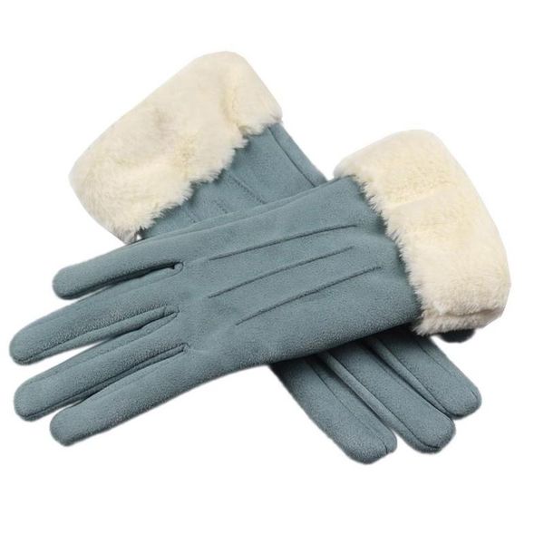 1pairs women' glove pu leather/suede velvet winter driving gloves fur warm outdoor touch screen gloves mittens, Blue;gray
1pairs women' glove pu leather/suede velvet winter driving gloves fur warm outdoor touch screen gloves mittens, Blue;gray