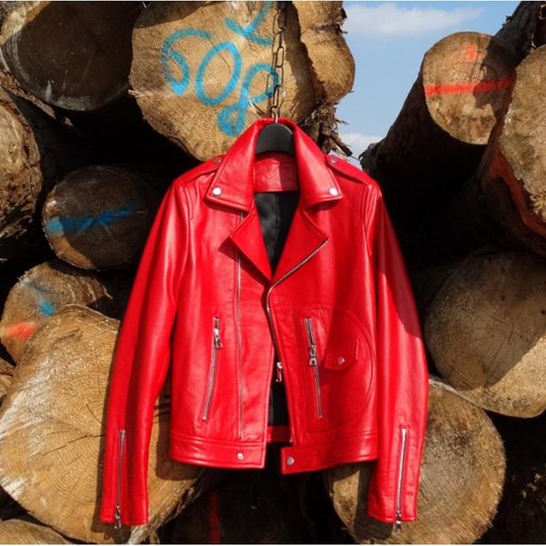 women's leather & faux 2021 spring big size sheep genuine clothes slim fit short jacket coat, Black
women's leather & faux 2021 spring big size sheep genuine clothes slim fit short jacket coat, Black