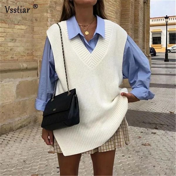 vsstiar knitted vest sweaters women casual sleeveless pullovers woman v neck white black ladies autunm winter1
vsstiar knitted vest sweaters women casual sleeveless pullovers woman v neck white black ladies autunm winter1