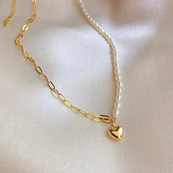 pendant necklaces srcoi natural freshwater pearls asymmetric beaded chain chokers necklace metal love clavicle women jewelry, Silver
pendant necklaces srcoi natural freshwater pearls asymmetric beaded chain chokers necklace metal love clavicle women jewelry, Silver