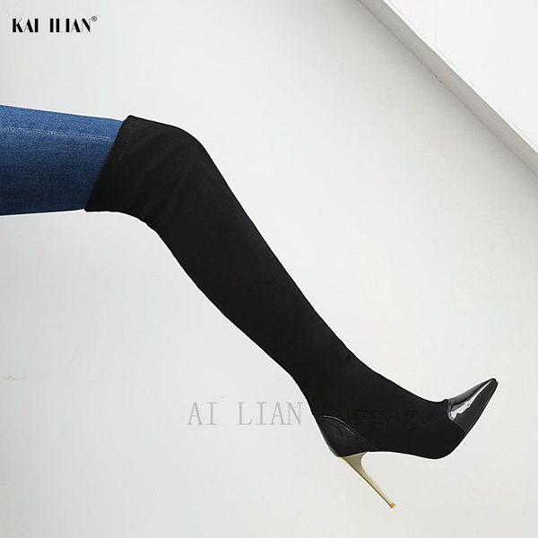 2020 ladies shoes high heels women over the knee boots scrub black pointed toe woman motorcycle boots winter size 34-481
2020 ladies shoes high heels women over the knee boots scrub black pointed toe woman motorcycle boots winter size 34-481