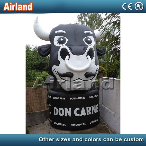 black inflatable bull head for outdoor advertising, inflatable buffalo head animal model with nose ring, built-in fan
black inflatable bull head for outdoor advertising, inflatable buffalo head animal model with nose ring, built-in fan
