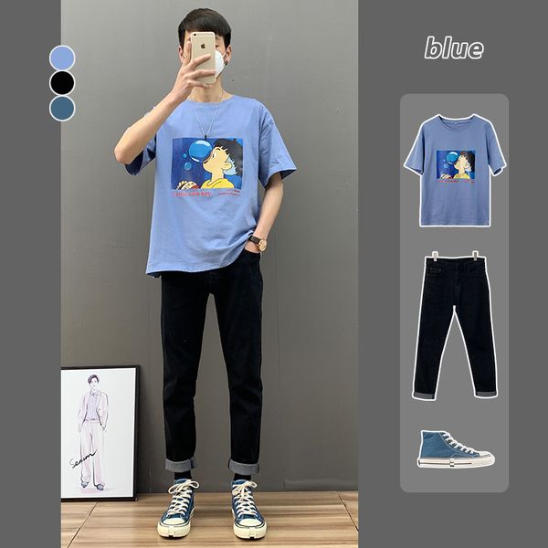 summer short men's korean cartoon character print loose bottomed cotton t-shirt half sleeve ins
summer short men's korean cartoon character print loose bottomed cotton t-shirt half sleeve ins