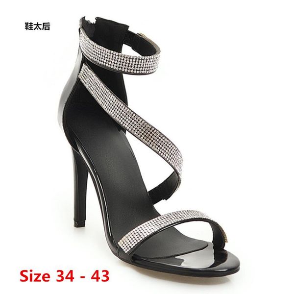 sandals summer pumps ankle strap gladiator high heel shoes women heels sandal lady pump small big size 34 - 43, Black
sandals summer pumps ankle strap gladiator high heel shoes women heels sandal lady pump small big size 34 - 43, Black