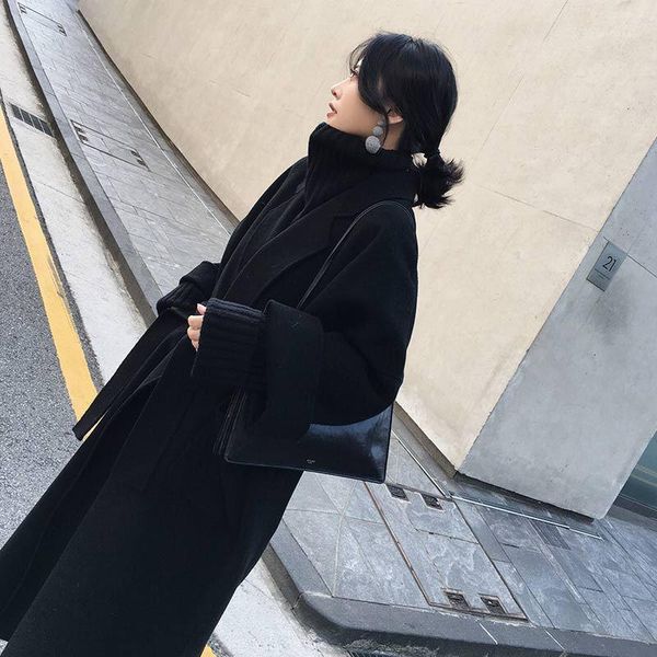 winter slim wool outerwear women 2020 autumn solid woolen thickening women coat korean style coat black patchwork1
winter slim wool outerwear women 2020 autumn solid woolen thickening women coat korean style coat black patchwork1