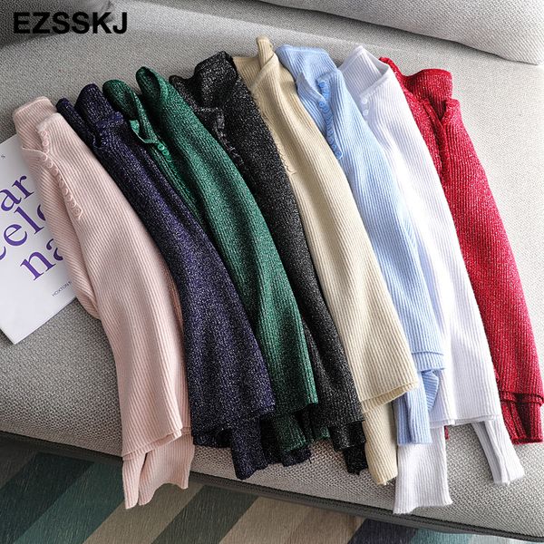 autumn winter glitter basic shinny sweater pullovers women female 2020 v-neck loose casual sweater bling knit jumpers lj201127, White;black
autumn winter glitter basic shinny sweater pullovers women female 2020 v-neck loose casual sweater bling knit jumpers lj201127, White;black