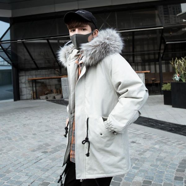 justar men's autumn and winter new mid long large wool collar loose fashion cotton padded coat, Black
justar men's autumn and winter new mid long large wool collar loose fashion cotton padded coat, Black