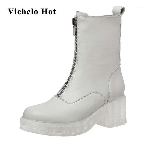 vichelo genuine leather round toe transparent bottom special design beauty lady nightclub fashion modern mid-calf boots l701, Black
vichelo genuine leather round toe transparent bottom special design beauty lady nightclub fashion modern mid-calf boots l701, Black