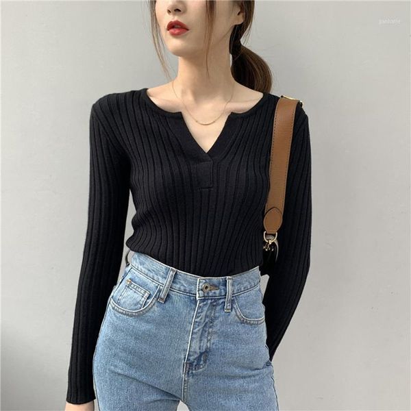 sprinag and autumn slim women bottoming sweater long sleeve knit pullover female knitted sweaters ns18141, White;black
sprinag and autumn slim women bottoming sweater long sleeve knit pullover female knitted sweaters ns18141, White;black
