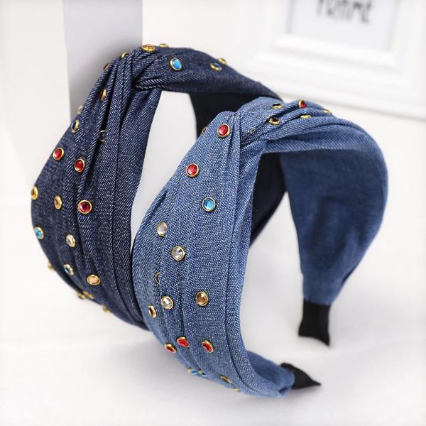 hair accessories 2021 vintage colorful rhinestone denim band for women cross headband girls hoop opaska do wlosow haarband
hair accessories 2021 vintage colorful rhinestone denim band for women cross headband girls hoop opaska do wlosow haarband