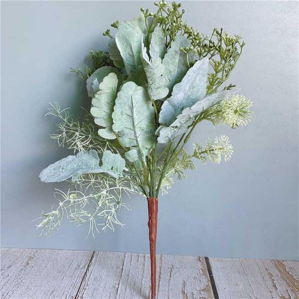 real looking mixed grass+leaves bouquet fake plants plastic eucalyptus with flocked leaf artificial hand flowers wedding decor1
real looking mixed grass+leaves bouquet fake plants plastic eucalyptus with flocked leaf artificial hand flowers wedding decor1