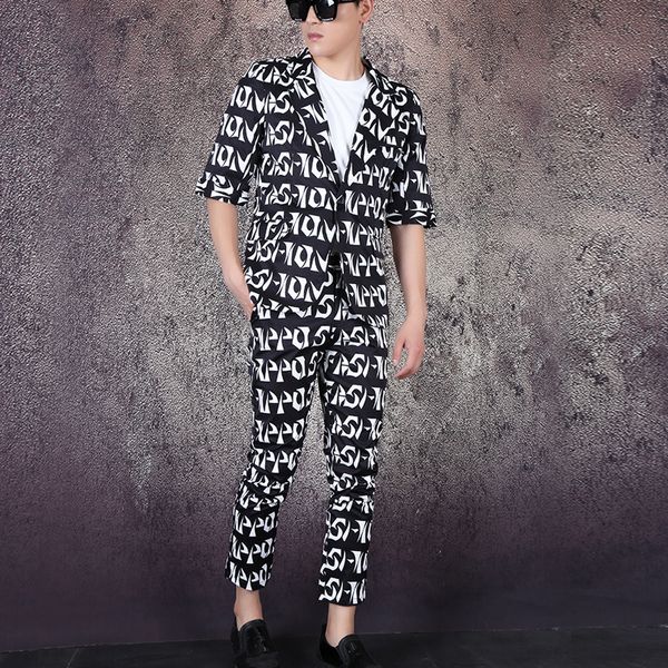 2020 m-5xl white standard letter half nightclub singer dress suit men's suits with pants su8y, White;black
2020 m-5xl white standard letter half nightclub singer dress suit men's suits with pants su8y, White;black