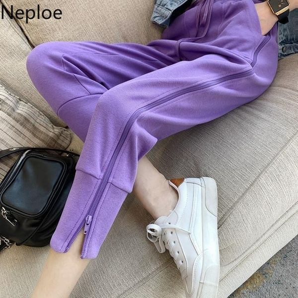 neploe pants women solid fashion lace up elastic waist zipper trousers spring casual high waist beam feet female pants 201109, Black;white
neploe pants women solid fashion lace up elastic waist zipper trousers spring casual high waist beam feet female pants 201109, Black;white