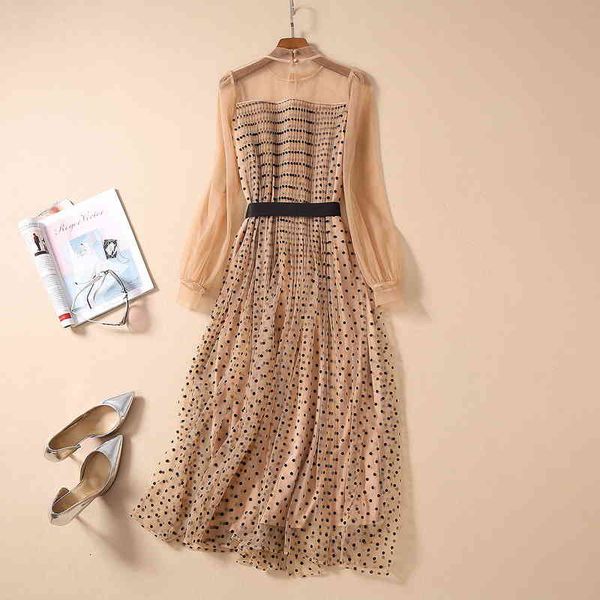 khaki designer mesh polka dot embroidery crew neck women's dress milan runway long sleeve print dress holiday 031614, Black
khaki designer mesh polka dot embroidery crew neck women's dress milan runway long sleeve print dress holiday 031614, Black
