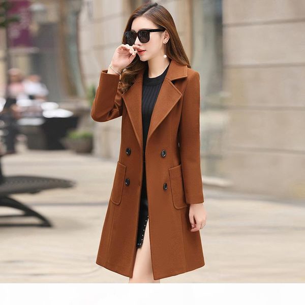 2018 new wool coat female winter fashion long outwear woolen slim coat suit-dress parka overcoat women's jacket casacos mujer, Black
2018 new wool coat female winter fashion long outwear woolen slim coat suit-dress parka overcoat women's jacket casacos mujer, Black