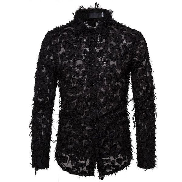 mens black feather clubwear shirts slim fit long sleeve lace shirt men party event stage singer clothes chemise homme xxl, White;black
mens black feather clubwear shirts slim fit long sleeve lace shirt men party event stage singer clothes chemise homme xxl, White;black
