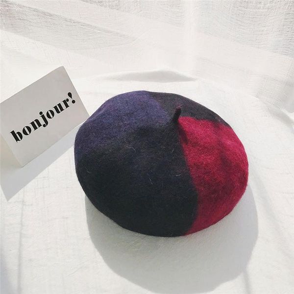 new trendy contract color beret hat women's lovelty patchwork wool autumn winter warm hats girls fashion streetwear hats, Blue;gray
new trendy contract color beret hat women's lovelty patchwork wool autumn winter warm hats girls fashion streetwear hats, Blue;gray