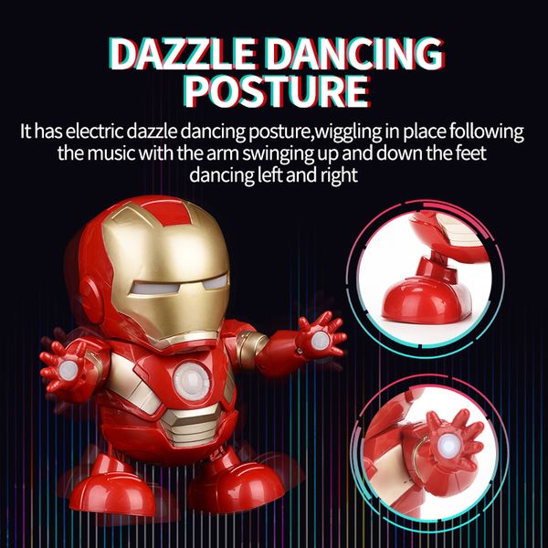 iron dancing music man robots toy led music flashlight iron tony stark man action figure electronic collectible toy for children
iron dancing music man robots toy led music flashlight iron tony stark man action figure electronic collectible toy for children