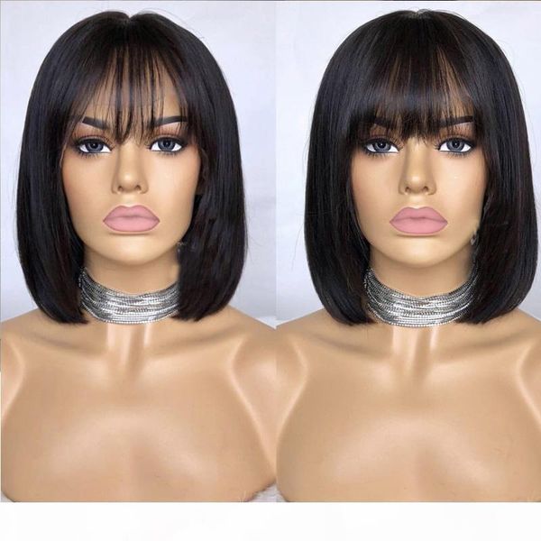light bangs human hair bob wig pre plucked glueless full lace wigs with baby hair peruvian virgin lace front with for black women, Black;brown
light bangs human hair bob wig pre plucked glueless full lace wigs with baby hair peruvian virgin lace front with for black women, Black;brown