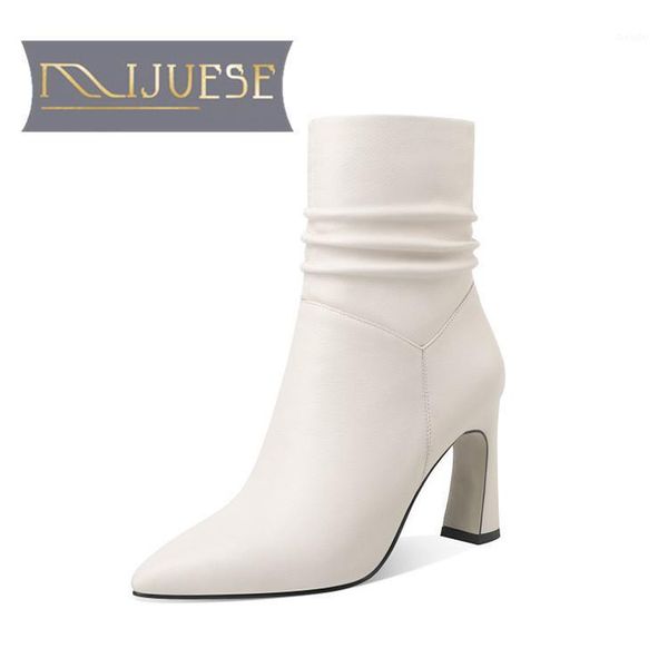 mljuese 2021 women ankle boots cow leather winter short plush pointed toe zipper high heels female boots size 391, Black
mljuese 2021 women ankle boots cow leather winter short plush pointed toe zipper high heels female boots size 391, Black