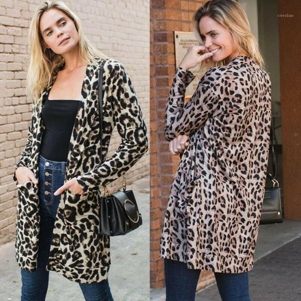 women leopard print cardigan coats poncho casual long sleeve blouses shirts long jumper 1, White
women leopard print cardigan coats poncho casual long sleeve blouses shirts long jumper 1, White