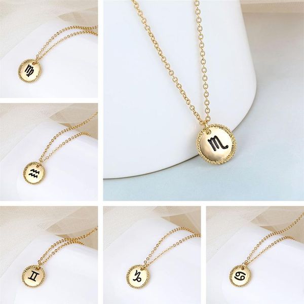 new 12 constellation necklace fashion zodiac sign coin statement pendant necklace women jewelry twelve horoscope clavicle chain, Silver
new 12 constellation necklace fashion zodiac sign coin statement pendant necklace women jewelry twelve horoscope clavicle chain, Silver