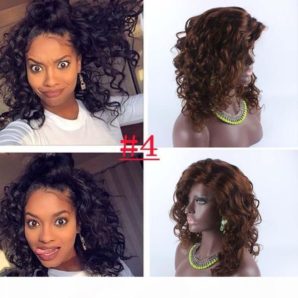 16inch #4 brown brazilian hair lace front wig with baby hair glueless wet and wavy lace wigs for black women wavy wigs, Black;brown
16inch #4 brown brazilian hair lace front wig with baby hair glueless wet and wavy lace wigs for black women wavy wigs, Black;brown