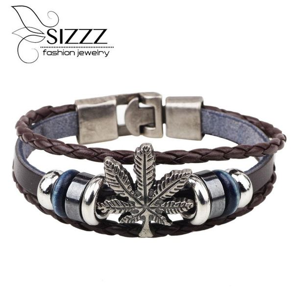 punk jewelry vintage silver plated alloy button maple leaf accessories brown weave genuine leather men bracelet sqcmku new_dhbest, Golden;silver
punk jewelry vintage silver plated alloy button maple leaf accessories brown weave genuine leather men bracelet sqcmku new_dhbest, Golden;silver